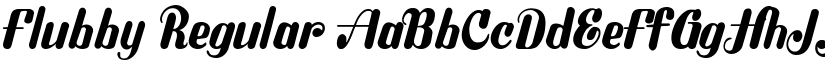 Flubby Regular font