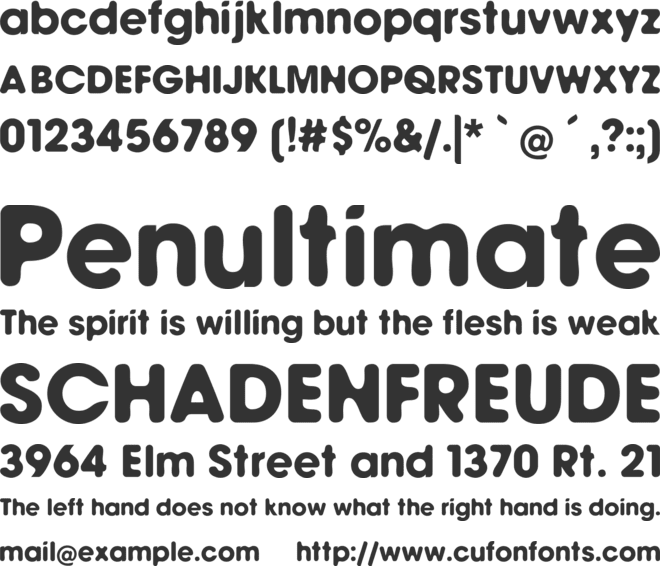 Llewie font preview