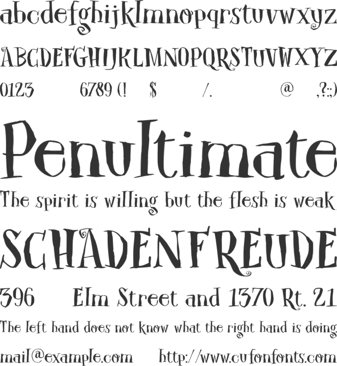 DK Carpe Noctem font preview