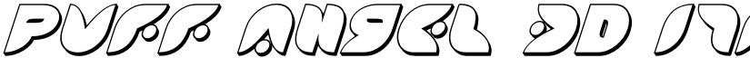 Puff Angel 3D Italic Italic font