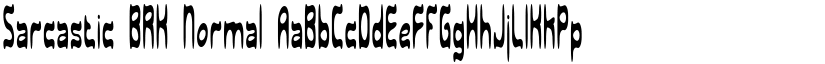 Sarcastic BRK Normal font