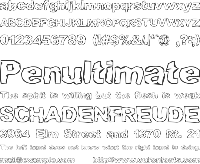 Gramps Lung font preview