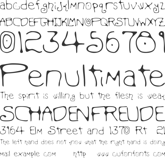 Mondo Messo Fonto 2 font preview