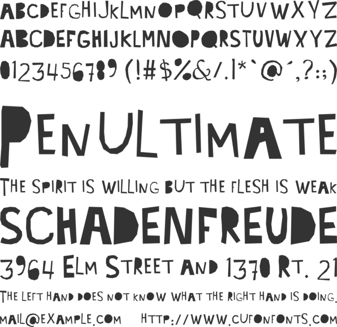 lacabeza font preview