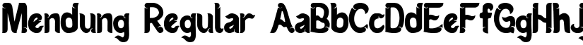 Mendung Regular font