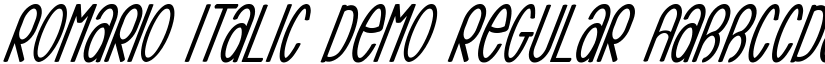 Romario Italic Demo Regular font