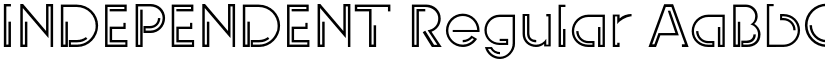 INDEPENDENT Regular font