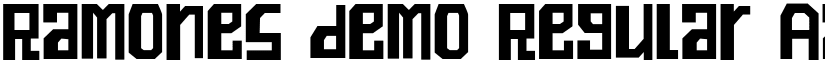 Ramones demo Regular font