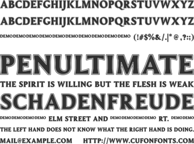 Thrive Demo font preview