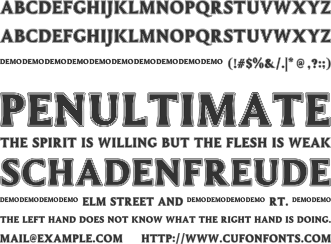 Thrive Demo font preview