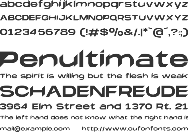 Massedi font preview