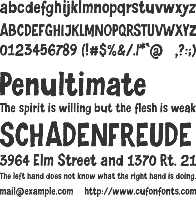 LeviNaiveLetter font preview