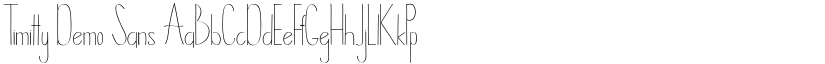 Timitty Demo Sans font