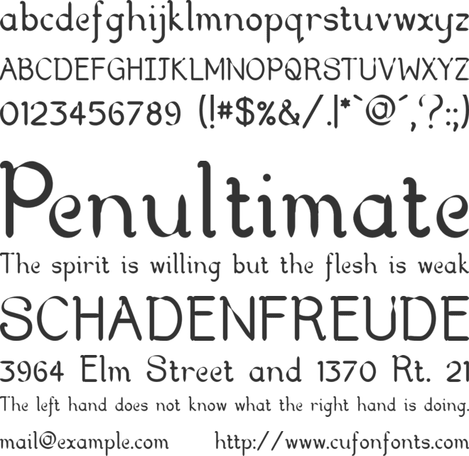 Gannister font preview