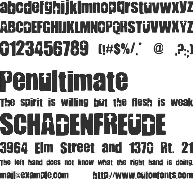 PrettyThings font preview