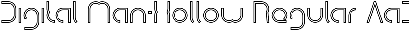 Digital Man-Hollow Regular font
