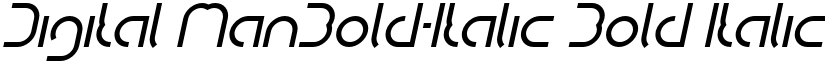 Digital ManBold-Italic Bold Italic font