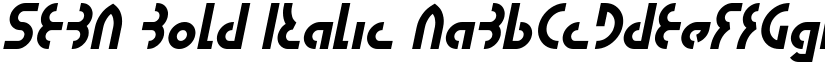 SEBA Bold Italic font