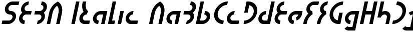 SEBA Italic font