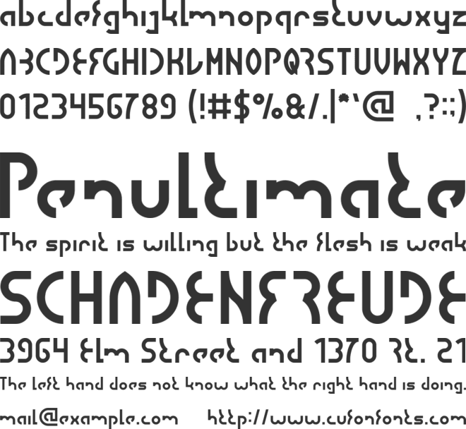 SEBA font preview