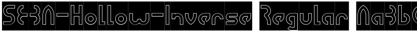 SEBA-Hollow-Inverse Regular font