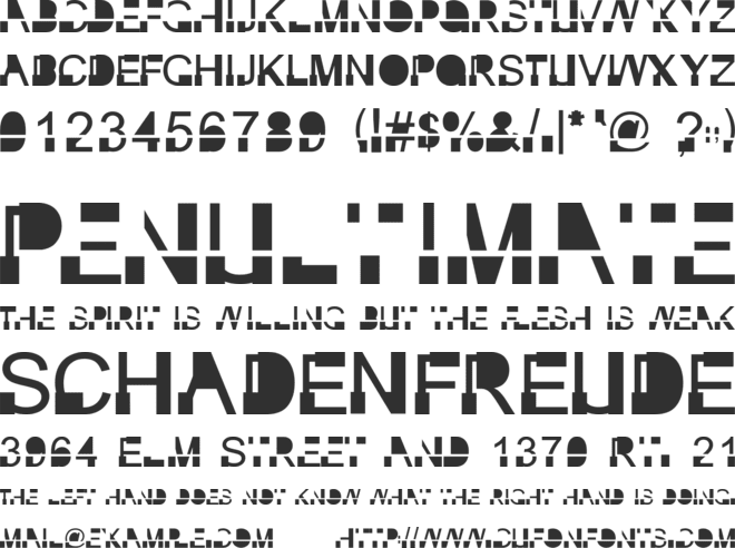 Inkie Block font preview