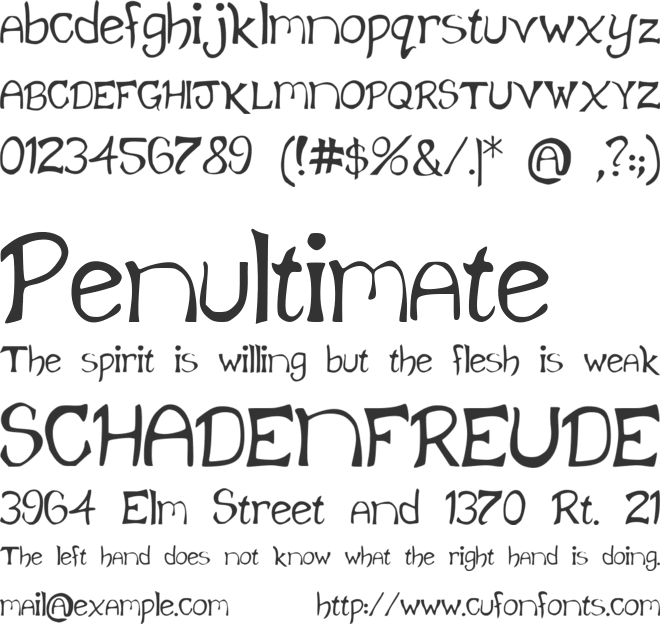 KlaineFont font preview