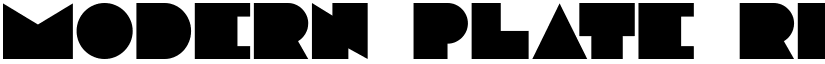 Modern plate Regular font