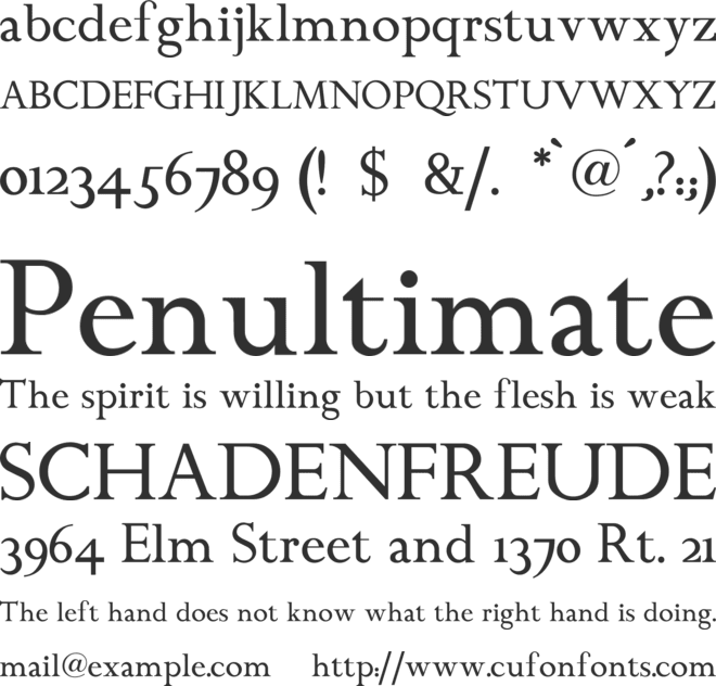Chanticleer Roman font preview