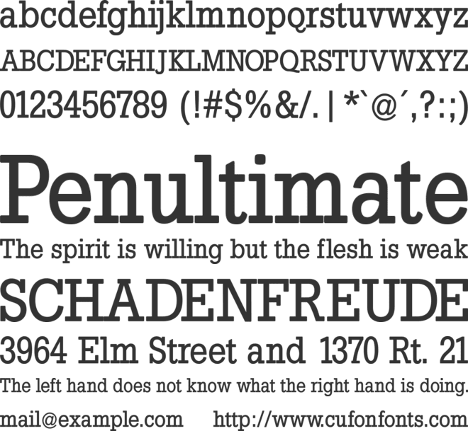 Slab Tall X font preview