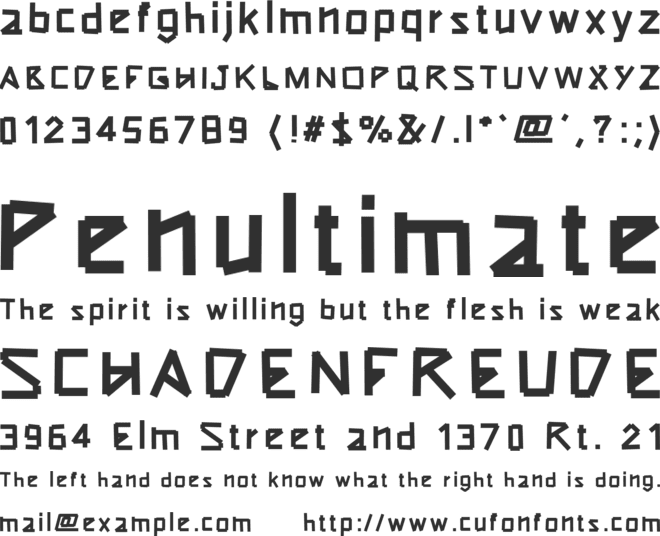 Typeotape font preview