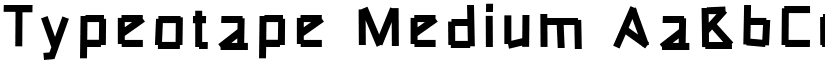 Typeotape Medium font
