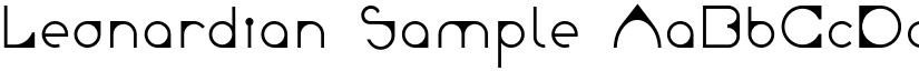 Leonardian Sample font