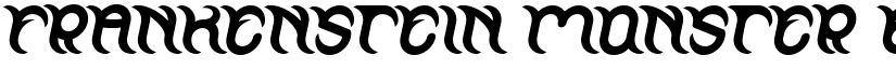 FRANKENSTEIN MONSTER Bold Italic font