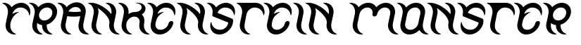 FRANKENSTEIN MONSTER Italic font