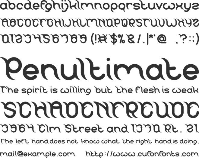 FRANKENSTEIN MONSTER font preview