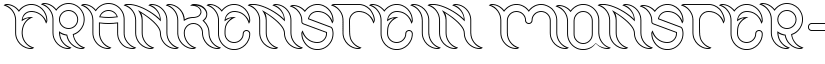 FRANKENSTEIN MONSTER-Hollow Regular font