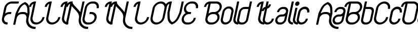 FALLING IN LOVE Bold Italic font