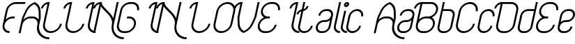 FALLING IN LOVE Italic font