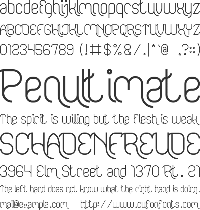 FALLING IN LOVE font preview