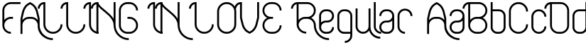 FALLING IN LOVE Regular font