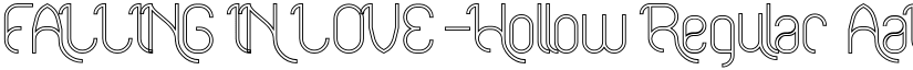 FALLING IN LOVE-Hollow Regular font