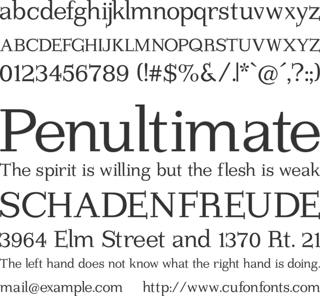 Imprimerie font preview