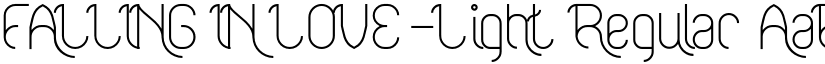 FALLING IN LOVE-Light Regular font