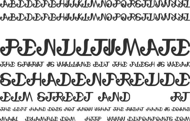 natural beauty font preview