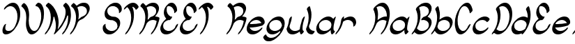 JUMP STREET Regular font