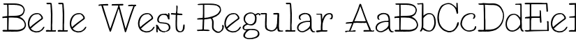 Belle West font download