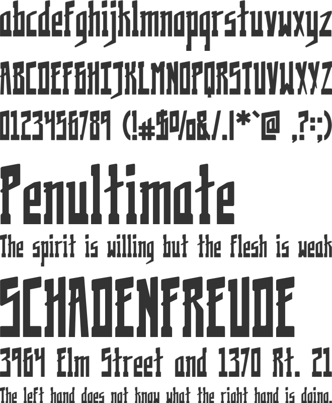 Kremlinology font preview