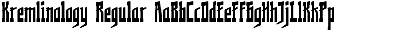 Kremlinology Regular font