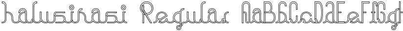 halusinasi Regular font